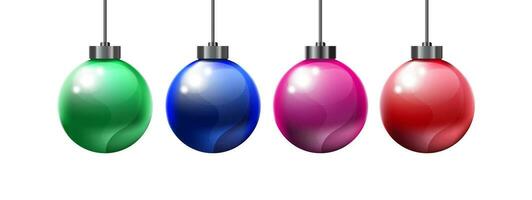 Set of Christmas balls isolate on white background. vector