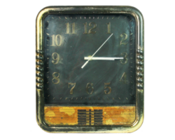 antiguo oro cuadrado pared reloj png