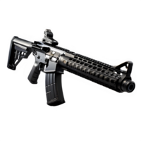 rifle png ,machine gun weapon isolated on transparent background ,generative ai