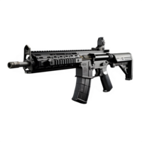 rifle png ,machine gun weapon isolated on transparent background ,generative ai