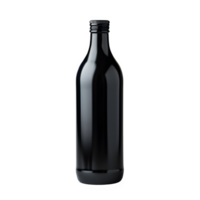 black bottle png ,wine bottle isolated on transparent background ,generative ai