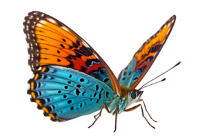 butterfly side view isolated on transparent background ,generative ai png