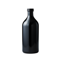 black bottle png ,wine bottle isolated on transparent background ,generative ai