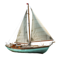 traditional sailing ship png ,wooden sailing boat isolated on transparent background ,generative ai