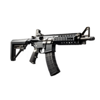 rifle png ,machine gun weapon isolated on transparent background ,generative ai