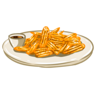 churros spanish food dessert png