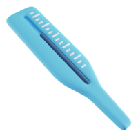 3D Illustration of Blue Thermometer png