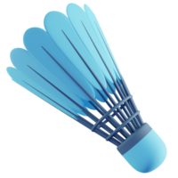 3D Illustration of Blue Shuttlecock png