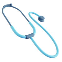 3D Illustration of Blue Stethoscope png