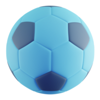 3d illustration av blå fotboll png