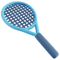 3d illustration de bleu tennis raquette png