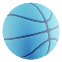 3d ilustración de azul baloncesto png