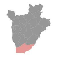Makamba province map, administrative division of Burundi. vector
