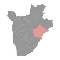 Ruyigi provincia mapa, administrativo división de burundi vector