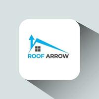 Roof arrow logo design template vector