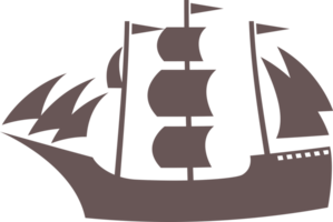 Boat water transport for decoration and design. png