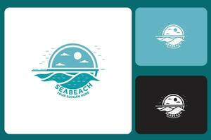 Sea Beach Logo Design Template vector