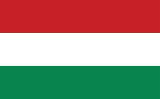 Hungary national official flag symbol, banner vector illustration.