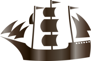 Ship gradient water transport for decoration and design. png