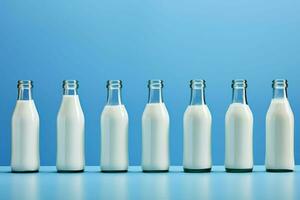 Glass bottle milk container. Generate Ai photo