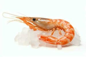 Fresh shrimp. Generate Ai photo