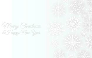 Merry Christmas and Happy New Year card. Winter background. Festive design for banner, card, invitation. Vector illustration