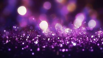 Abstract Bokeh Purple Glitter Background photo