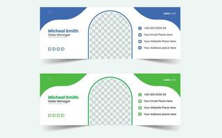 Corporate Professional Business Email Signature Design Template Free Vector