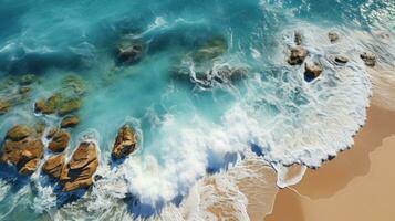 Top view of the drone shot beach photo