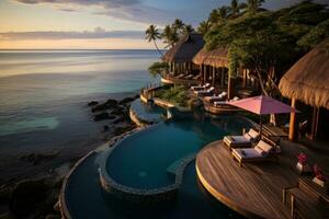 Resort with pools and water photo