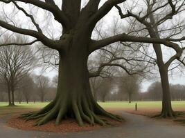 tree beautiful close up image ai generated photo