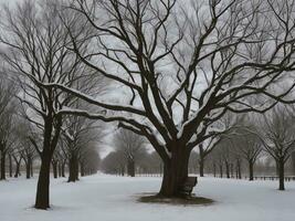 tree beautiful close up image ai generated photo