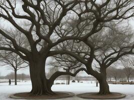 tree beautiful close up image ai generated photo