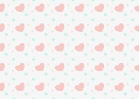 pink color in heart shape as seamless pattern background vector
