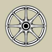 Black and White view rim vector illustration for conceptual design