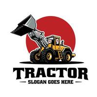 tractor illustration logo vector