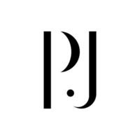 luxury letters PJ jewellery fashion monogram. PJ creative modern premium golden logo icon Vector