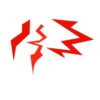 red lightning logo illustration vector