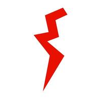 red lightning logo illustration vector