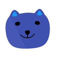 illustration of a blue dog vector