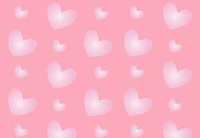 Pink seamless pattern with love hearts on for printable template, banner. Vector background EPS10.