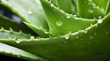 Visualizing the presentation of the plant Aloe Vera. Generative AI photo