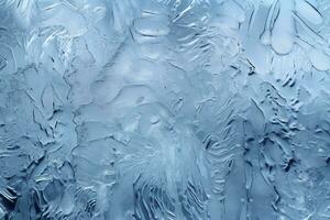 Abstract ice textures on car window in winter. Frosted Glass and Ice. A Textured Look. backgrounds and textures concept. AI Generative photo