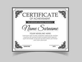 vector certificate template with elegant elements