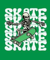 Skate Board T Shirt Design vector