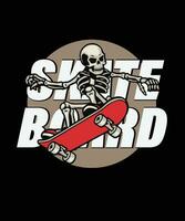 Skate Board T Shirt Design vector