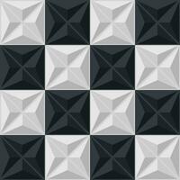 seamless black and white 3d background, abstract geometric texture pattern, decorative design, triangular polygons, triangular square shaded monochrome, vector illustration