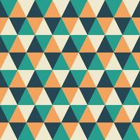 abstract triangle seamless pattern, green orange navy colored pastel, geometric mosaic background, multicolor triangle design decoration, tile, texture, wallpaper, vector illustration
