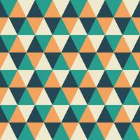 abstract triangle seamless pattern, green orange navy colored pastel, geometric mosaic background, multicolor triangle design decoration, tile, texture, wallpaper, vector illustration