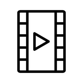 jugar vídeo vector icono. símbolos para web y móvil aplicaciones en editable blanco antecedentes.